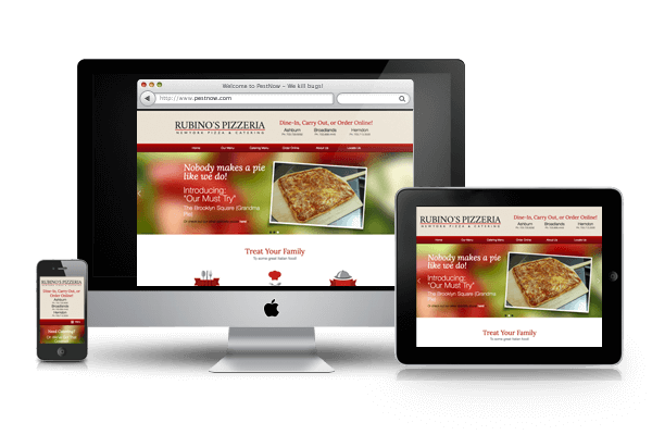 Rubino's Pizzeria Responsive Website